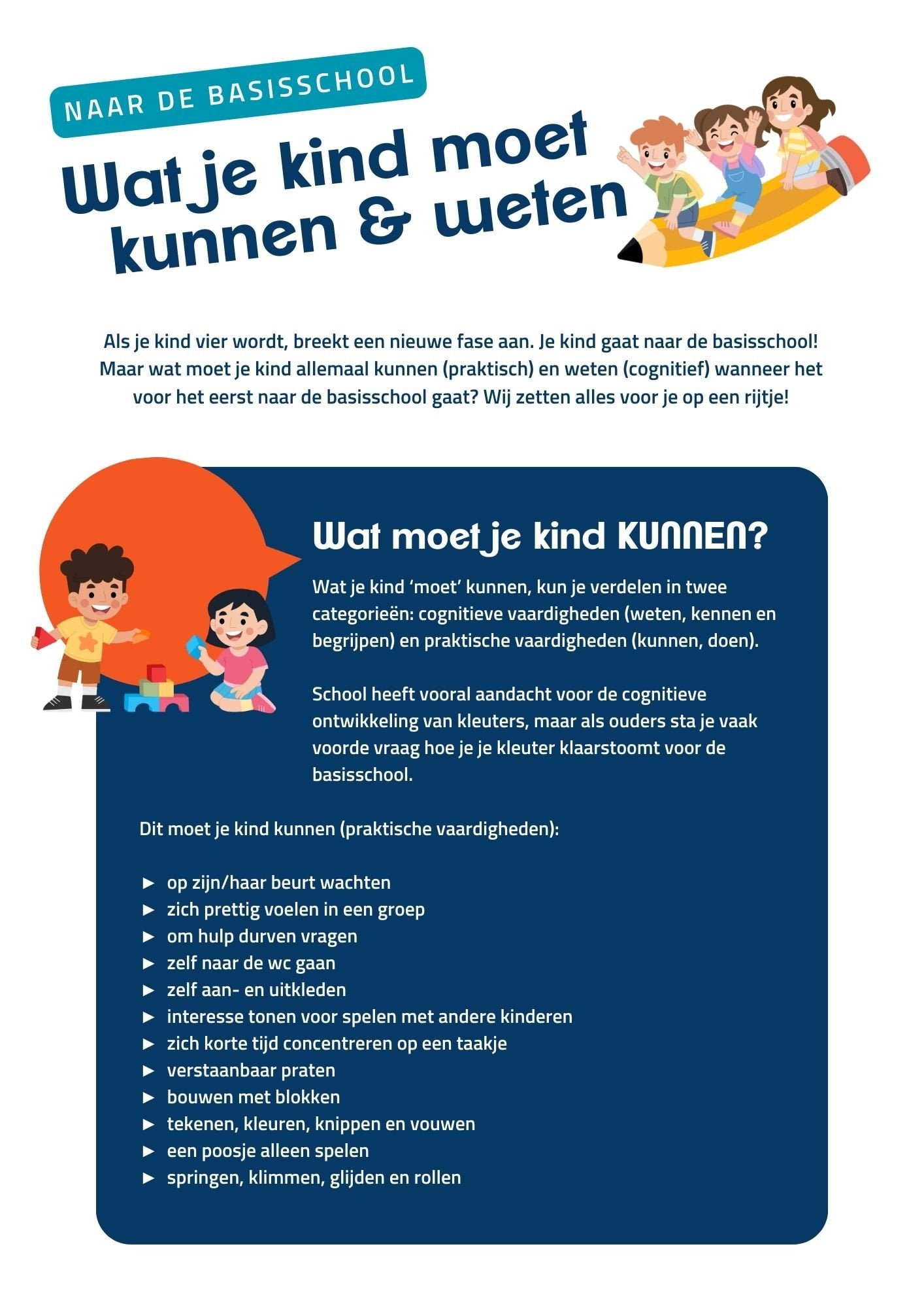 Omslag tipsheet Naar de basisschool