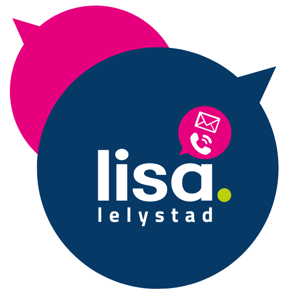 Lisa Lelystad logo met spraakwolken