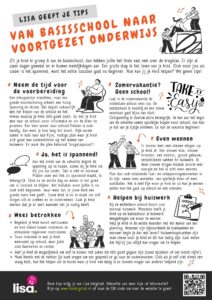 Omslag tipsheet Van basisschool naar voortgezet onderwijs